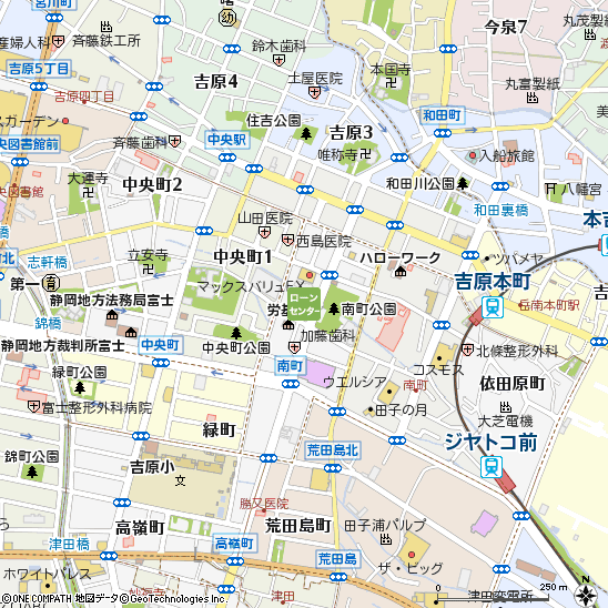 富士ローンセンター付近の地図